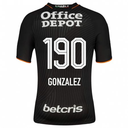 Kandiny Homme Maillot Owen González #190 Noir Tenues Extérieur 2023/24 T-Shirt
