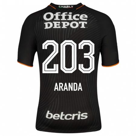 Kandiny Homme Maillot Juan Aranda #203 Noir Tenues Extérieur 2023/24 T-Shirt