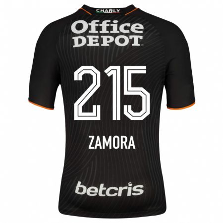 Kandiny Homme Maillot Yahir Zamora #215 Noir Tenues Extérieur 2023/24 T-Shirt