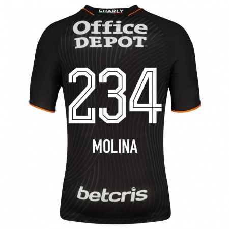 Kandiny Homme Maillot Yoshimar Molina #234 Noir Tenues Extérieur 2023/24 T-Shirt