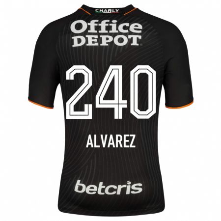 Kandiny Homme Maillot Gael Álvarez #240 Noir Tenues Extérieur 2023/24 T-Shirt
