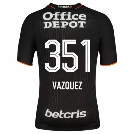 Kandiny Homme Maillot Maximo Vázquez #351 Noir Tenues Extérieur 2023/24 T-Shirt