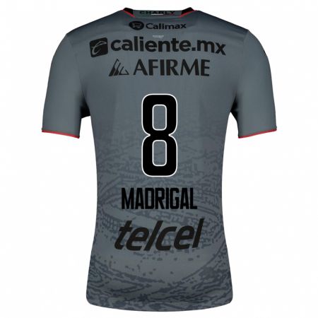 Kandiny Homme Maillot Fernando Madrigal #8 Gris Tenues Extérieur 2023/24 T-Shirt