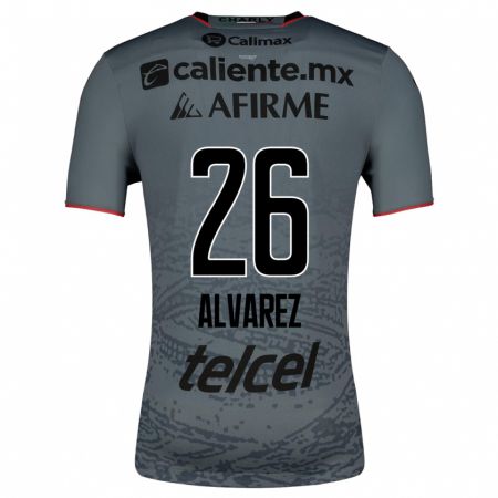 Kandiny Homme Maillot Efraín Álvarez #26 Gris Tenues Extérieur 2023/24 T-Shirt