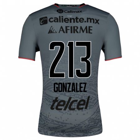 Kandiny Homme Maillot Óscar González #213 Gris Tenues Extérieur 2023/24 T-Shirt