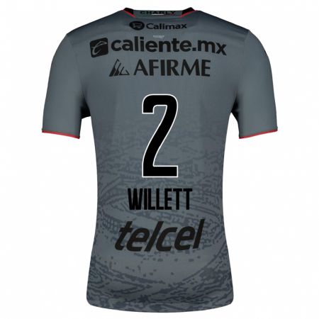 Kandiny Homme Maillot Adyson Willett #2 Gris Tenues Extérieur 2023/24 T-Shirt