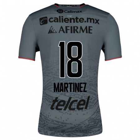 Kandiny Homme Maillot Natividad Martínez #18 Gris Tenues Extérieur 2023/24 T-Shirt