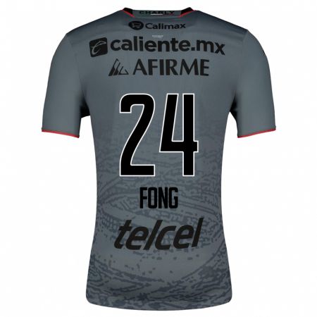 Kandiny Homme Maillot Michel Fong #24 Gris Tenues Extérieur 2023/24 T-Shirt