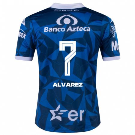 Kandiny Homme Maillot Daniel Álvarez #7 Bleu Tenues Extérieur 2023/24 T-Shirt