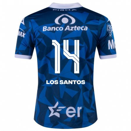 Kandiny Homme Maillot Lucas De Los Santos #14 Bleu Tenues Extérieur 2023/24 T-Shirt