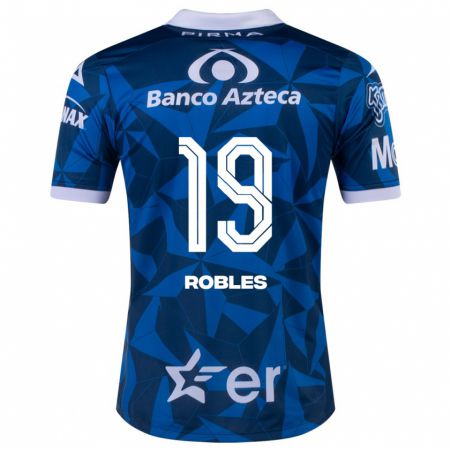 Kandiny Homme Maillot Ángel Robles #19 Bleu Tenues Extérieur 2023/24 T-Shirt