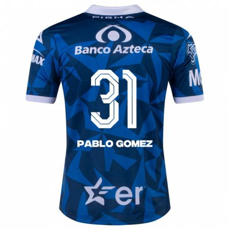 Kandiny Homme Maillot Juan Pablo Gómez #31 Bleu Tenues Extérieur 2023/24 T-Shirt