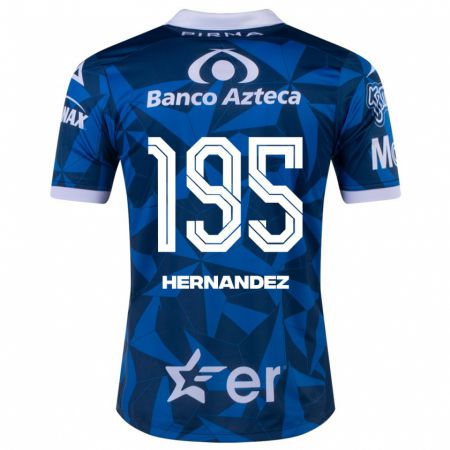 Kandiny Homme Maillot Daniel Hernández #195 Bleu Tenues Extérieur 2023/24 T-Shirt