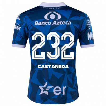 Kandiny Homme Maillot Ángel Castañeda #232 Bleu Tenues Extérieur 2023/24 T-Shirt