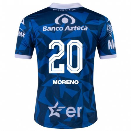 Kandiny Homme Maillot Ximena Moreno #20 Bleu Tenues Extérieur 2023/24 T-Shirt