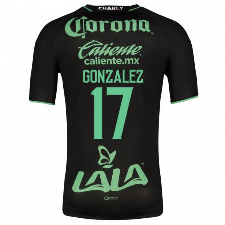 Kandiny Homme Maillot Jair González #17 Noir Tenues Extérieur 2023/24 T-Shirt