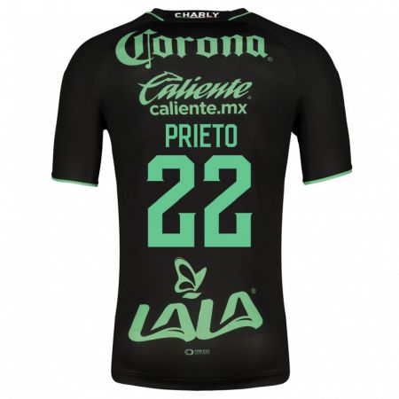 Kandiny Homme Maillot Ronaldo Prieto #22 Noir Tenues Extérieur 2023/24 T-Shirt
