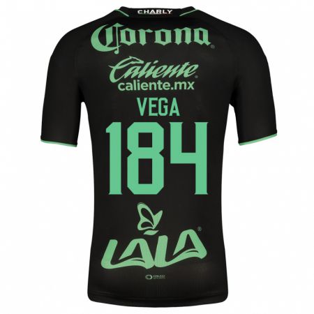 Kandiny Homme Maillot Luis Vega #184 Noir Tenues Extérieur 2023/24 T-Shirt