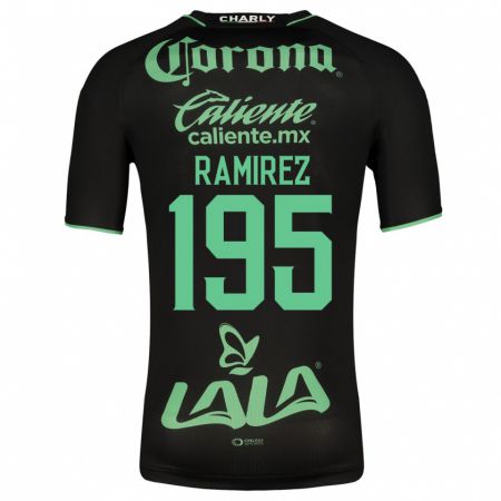 Kandiny Homme Maillot Jesús Ramírez #195 Noir Tenues Extérieur 2023/24 T-Shirt