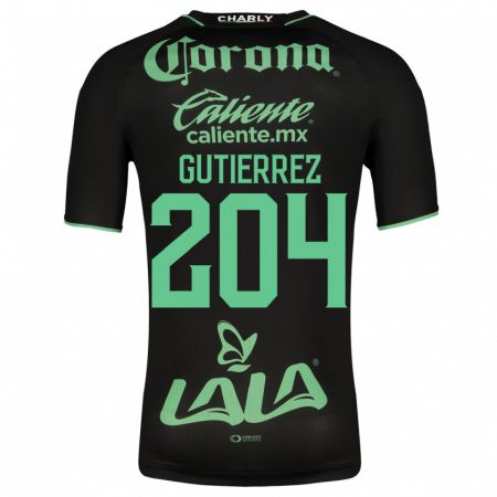 Kandiny Homme Maillot Gabriel Gutiérrez #204 Noir Tenues Extérieur 2023/24 T-Shirt