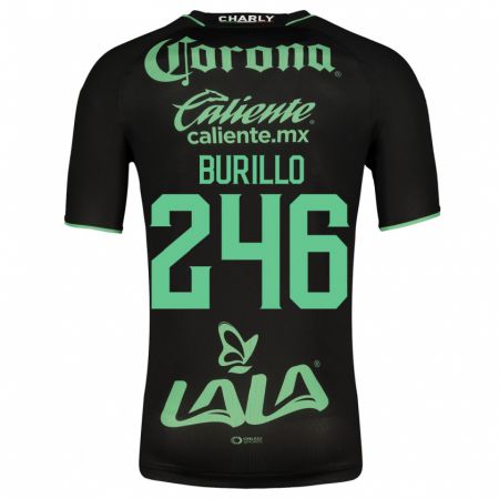 Kandiny Homme Maillot Juan Burillo #246 Noir Tenues Extérieur 2023/24 T-Shirt