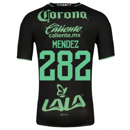 Kandiny Homme Maillot José Méndez #282 Noir Tenues Extérieur 2023/24 T-Shirt