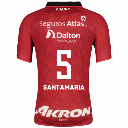 Kandiny Homme Maillot Anderson Santamaría #5 Rouge Tenues Extérieur 2023/24 T-Shirt
