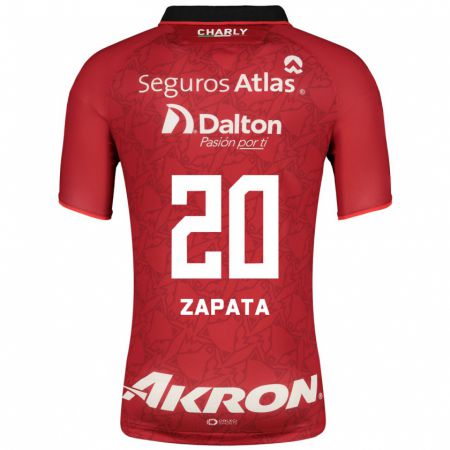Kandiny Homme Maillot Juan Zapata #20 Rouge Tenues Extérieur 2023/24 T-Shirt