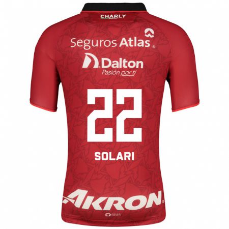 Kandiny Homme Maillot Augusto Solari #22 Rouge Tenues Extérieur 2023/24 T-Shirt