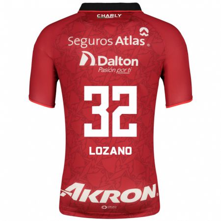 Kandiny Homme Maillot José Lozano #32 Rouge Tenues Extérieur 2023/24 T-Shirt