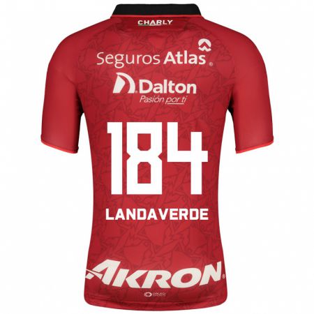 Kandiny Homme Maillot Antero Landaverde #184 Rouge Tenues Extérieur 2023/24 T-Shirt