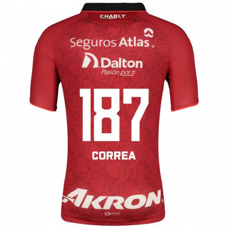 Kandiny Homme Maillot Leonardo Correa #187 Rouge Tenues Extérieur 2023/24 T-Shirt