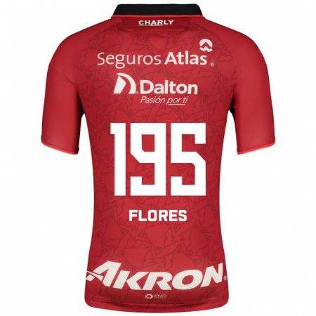 Kandiny Homme Maillot Luis Flores #195 Rouge Tenues Extérieur 2023/24 T-Shirt