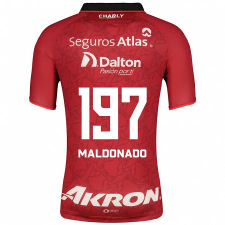 Kandiny Homme Maillot Leonardo Pérez Maldonado #197 Rouge Tenues Extérieur 2023/24 T-Shirt