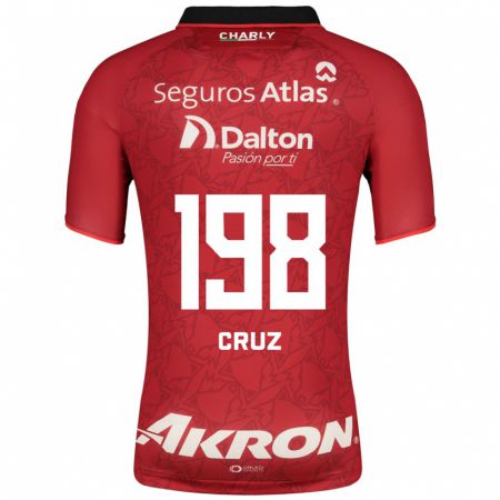 Kandiny Homme Maillot Carlos Cruz #198 Rouge Tenues Extérieur 2023/24 T-Shirt