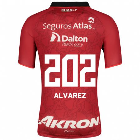 Kandiny Homme Maillot Sergio Álvarez #202 Rouge Tenues Extérieur 2023/24 T-Shirt