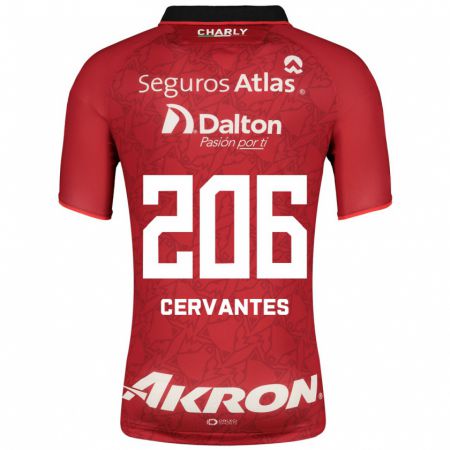 Kandiny Homme Maillot Daniel Cervantes #206 Rouge Tenues Extérieur 2023/24 T-Shirt