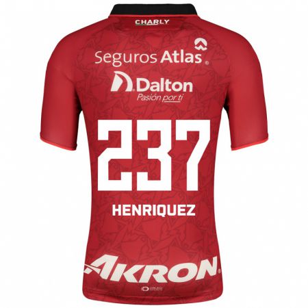 Kandiny Homme Maillot Carlos Henríquez #237 Rouge Tenues Extérieur 2023/24 T-Shirt