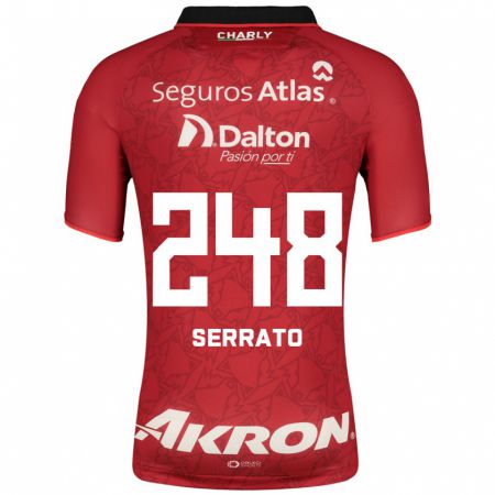 Kandiny Homme Maillot Jesús Serrato #248 Rouge Tenues Extérieur 2023/24 T-Shirt