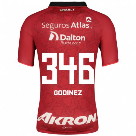 Kandiny Homme Maillot Olmo Godínez #346 Rouge Tenues Extérieur 2023/24 T-Shirt