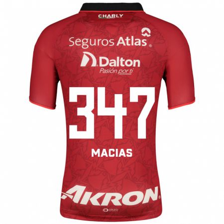 Kandiny Homme Maillot Ángel Macías #347 Rouge Tenues Extérieur 2023/24 T-Shirt
