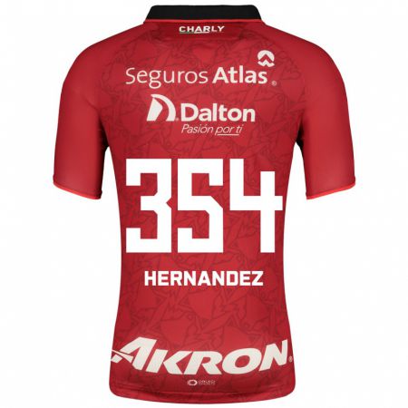 Kandiny Homme Maillot Daniel Hernández #354 Rouge Tenues Extérieur 2023/24 T-Shirt