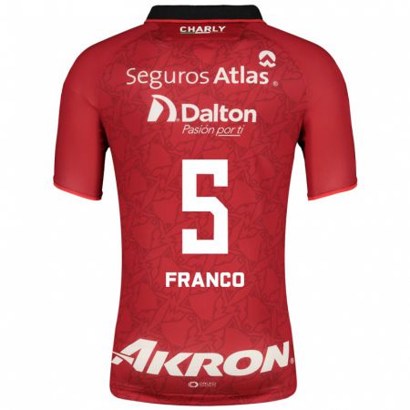 Kandiny Homme Maillot Alejandra Franco #5 Rouge Tenues Extérieur 2023/24 T-Shirt