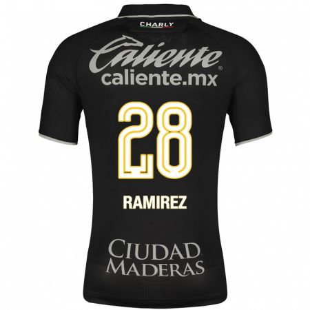 Kandiny Homme Maillot David Ramírez #28 Noir Tenues Extérieur 2023/24 T-Shirt