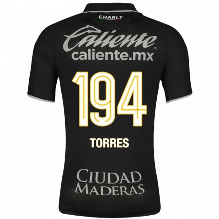 Kandiny Homme Maillot Erick Torres #194 Noir Tenues Extérieur 2023/24 T-Shirt