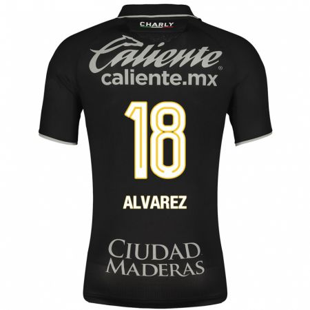 Kandiny Homme Maillot Yazmin Álvarez #18 Noir Tenues Extérieur 2023/24 T-Shirt