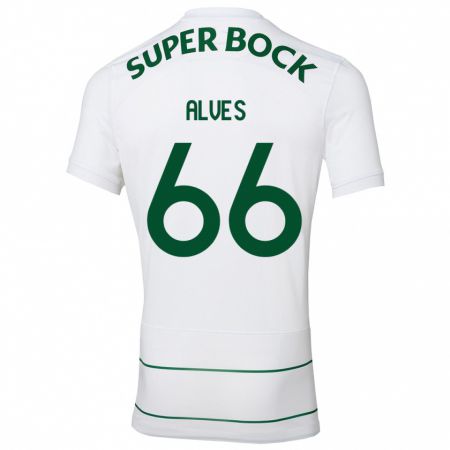 Kandiny Homme Maillot Miguel Alves #66 Blanc Tenues Extérieur 2023/24 T-Shirt