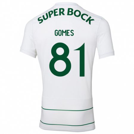 Kandiny Homme Maillot Salvador Gomes #81 Blanc Tenues Extérieur 2023/24 T-Shirt