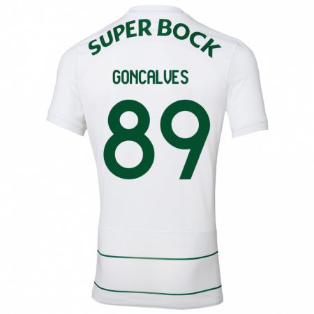 Kandiny Homme Maillot André Gonçalves #89 Blanc Tenues Extérieur 2023/24 T-Shirt
