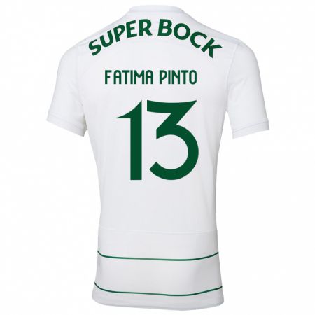 Kandiny Homme Maillot Fátima Alexandra Figueira Pinto #13 Blanc Tenues Extérieur 2023/24 T-Shirt